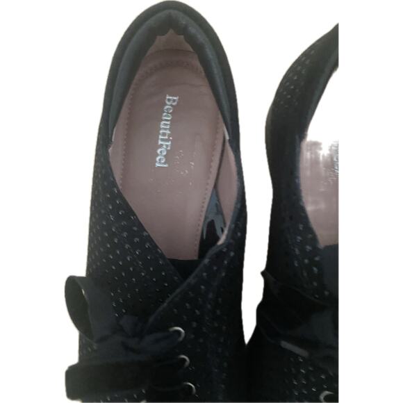 Beautifeel Cella Black Suede Sneakers Size 38 - Picture 6 of 7